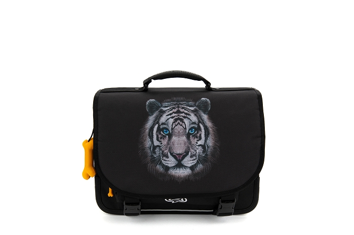 Stones and bones white tiger tigre blanc cartable sac noir9733801_2