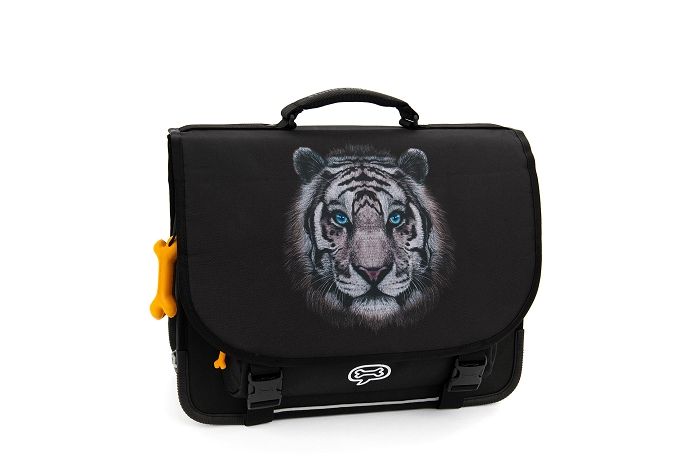 Stones and bones white tiger tigre blanc cartable sac noir9733901_1